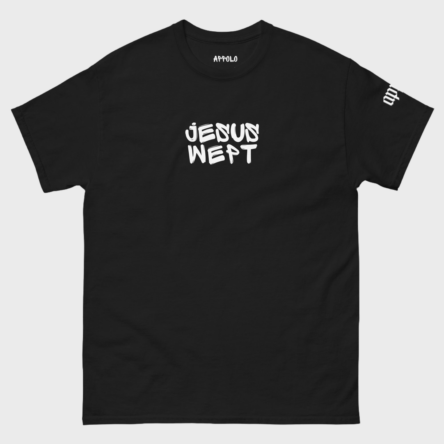 "JESUS WEPT" GRAFFITI DARK FITTED TEE