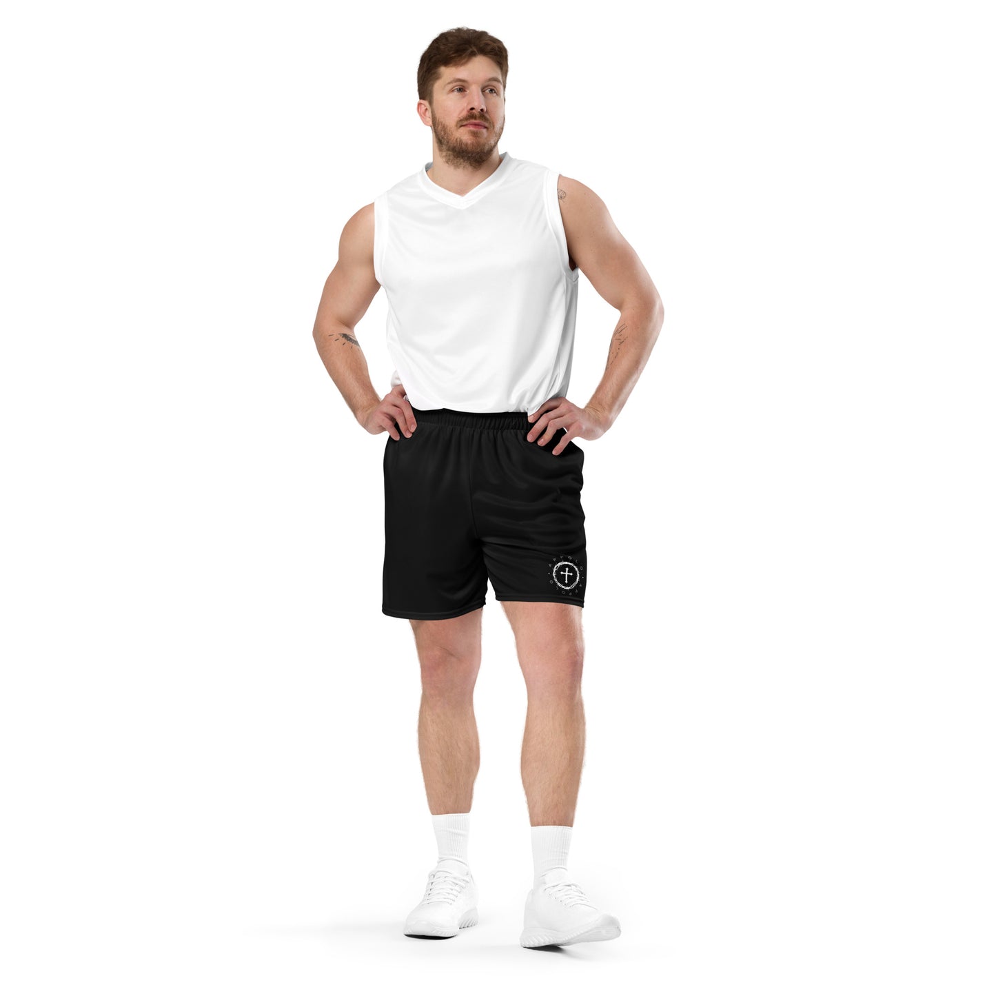 “CROWN OF THORNS” MESH SHORTS