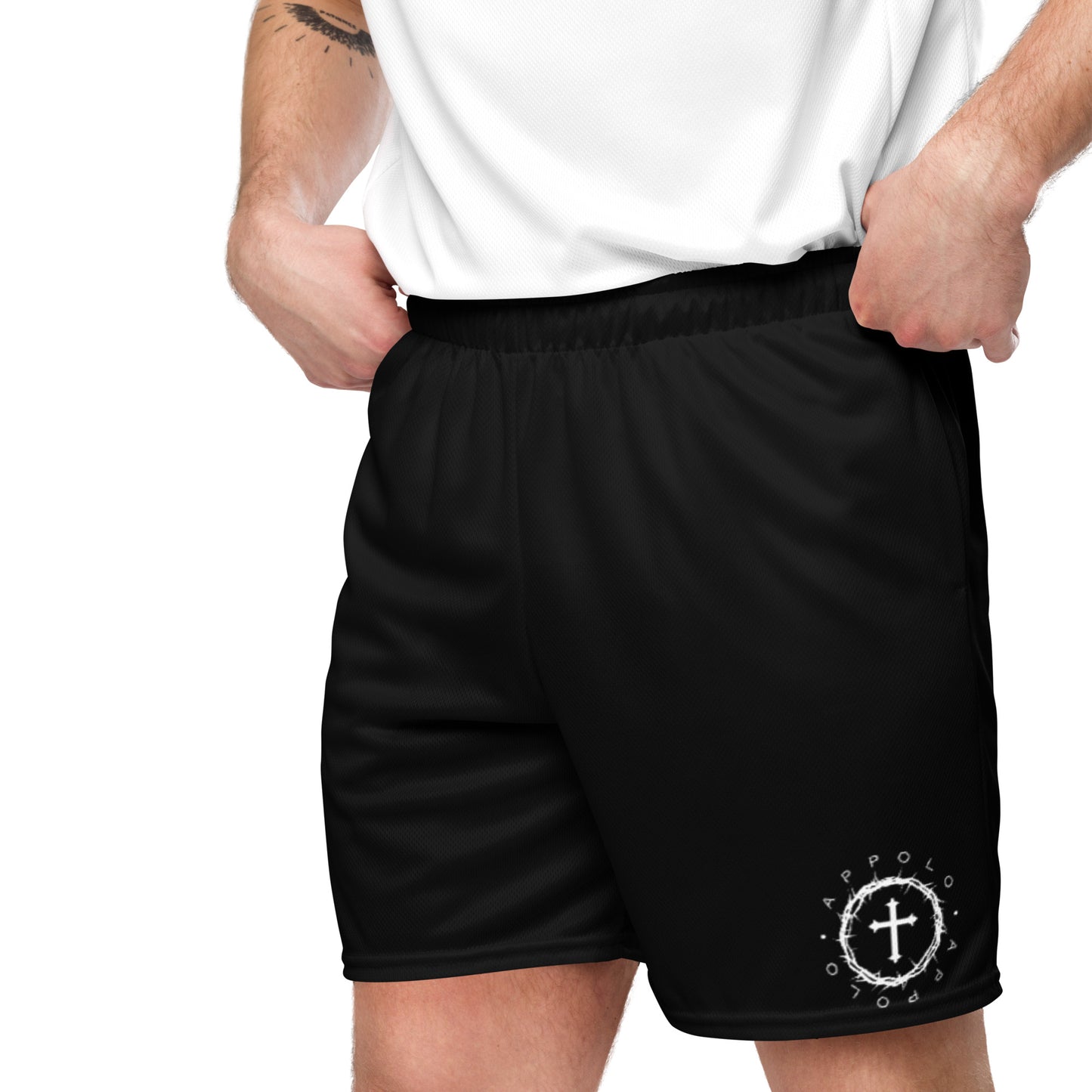 “CROWN OF THORNS” MESH SHORTS