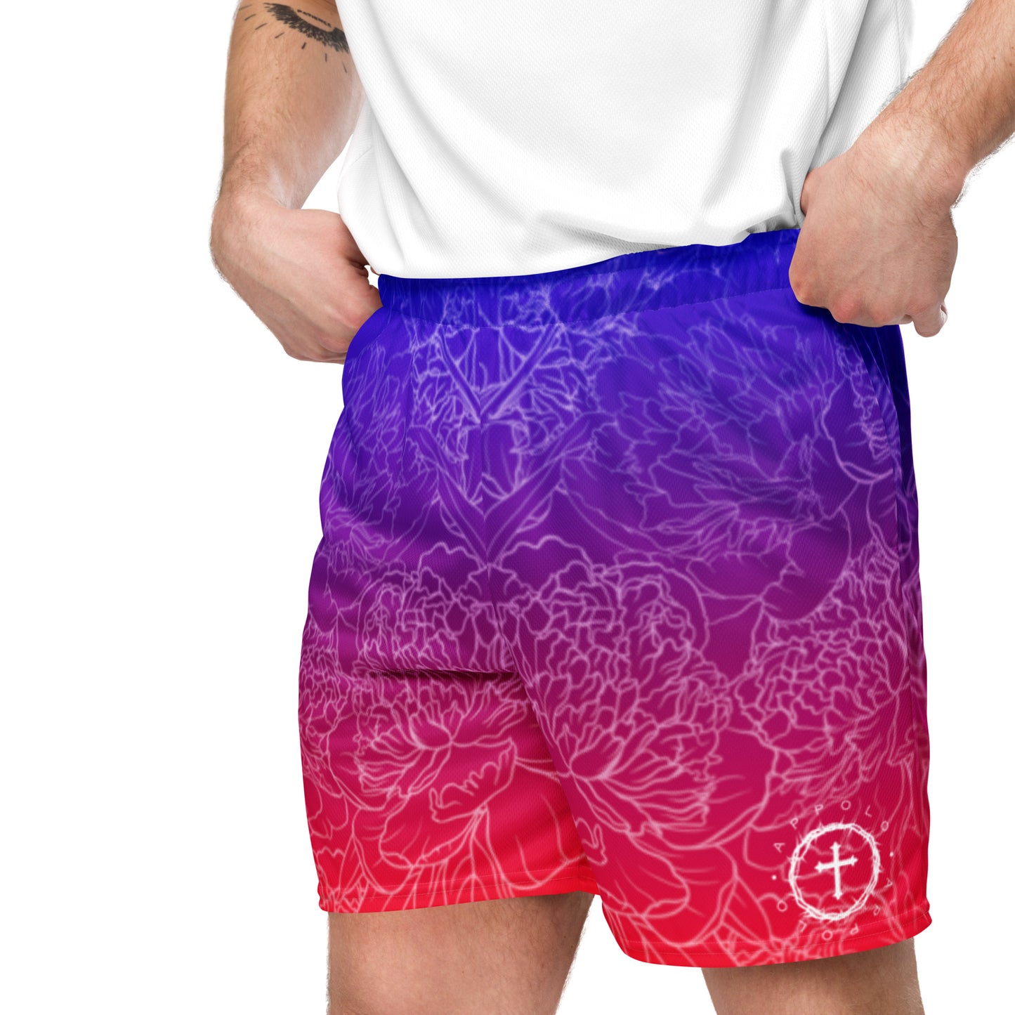 “CROWN OF THORNS” MESH SHORTS