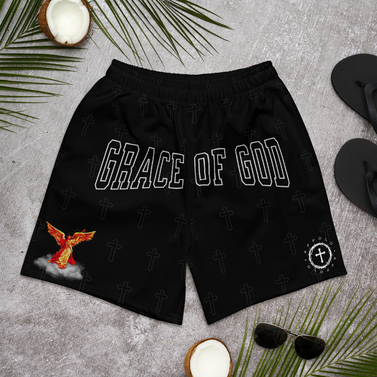 “GRACE OF GOD” ATHLETIC SHORTS