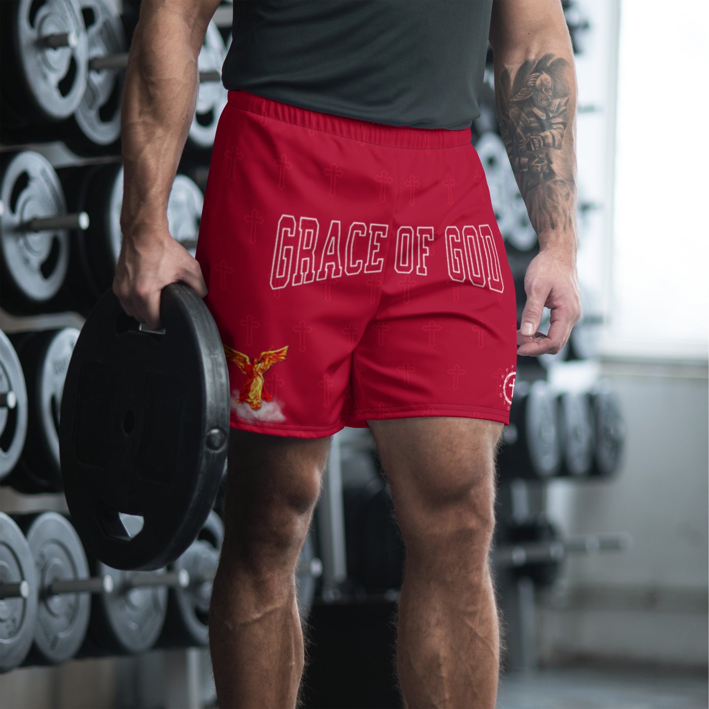 “GRACE OF GOD” ATHLETIC SHORTS