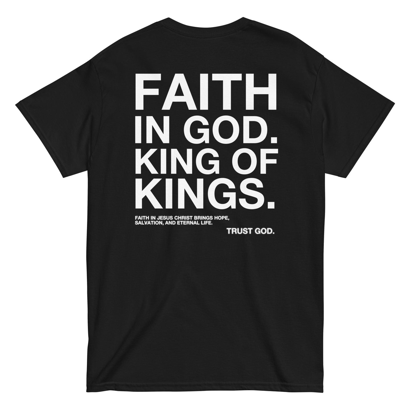 “FAITH IN GOD” DARK FITTED TEE