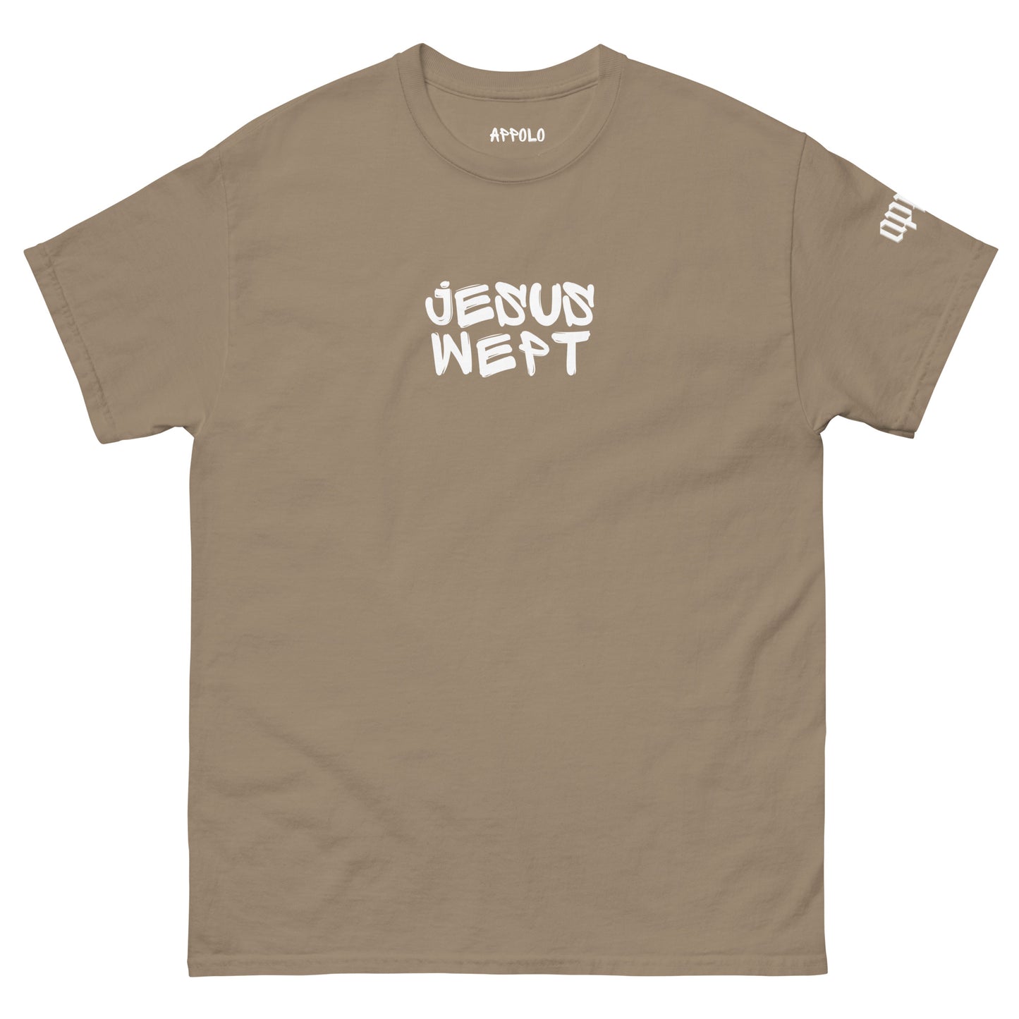 "JESUS WEPT" GRAFFITI DARK FITTED TEE