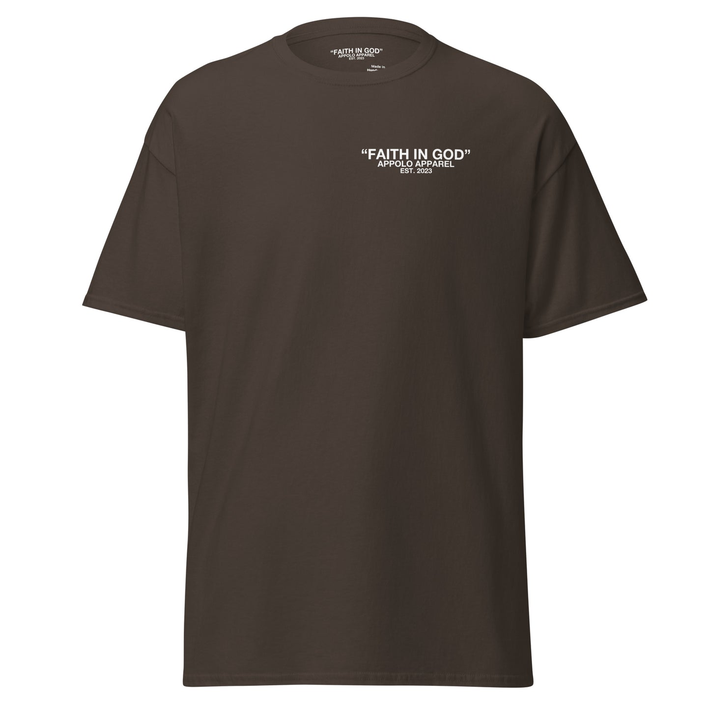 “FAITH IN GOD” DARK FITTED TEE