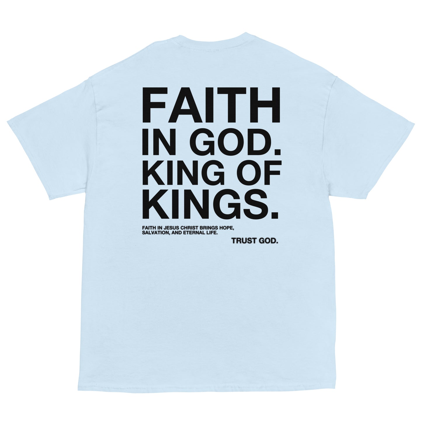 “FAITH IN GOD” WHITE FITTED TEE