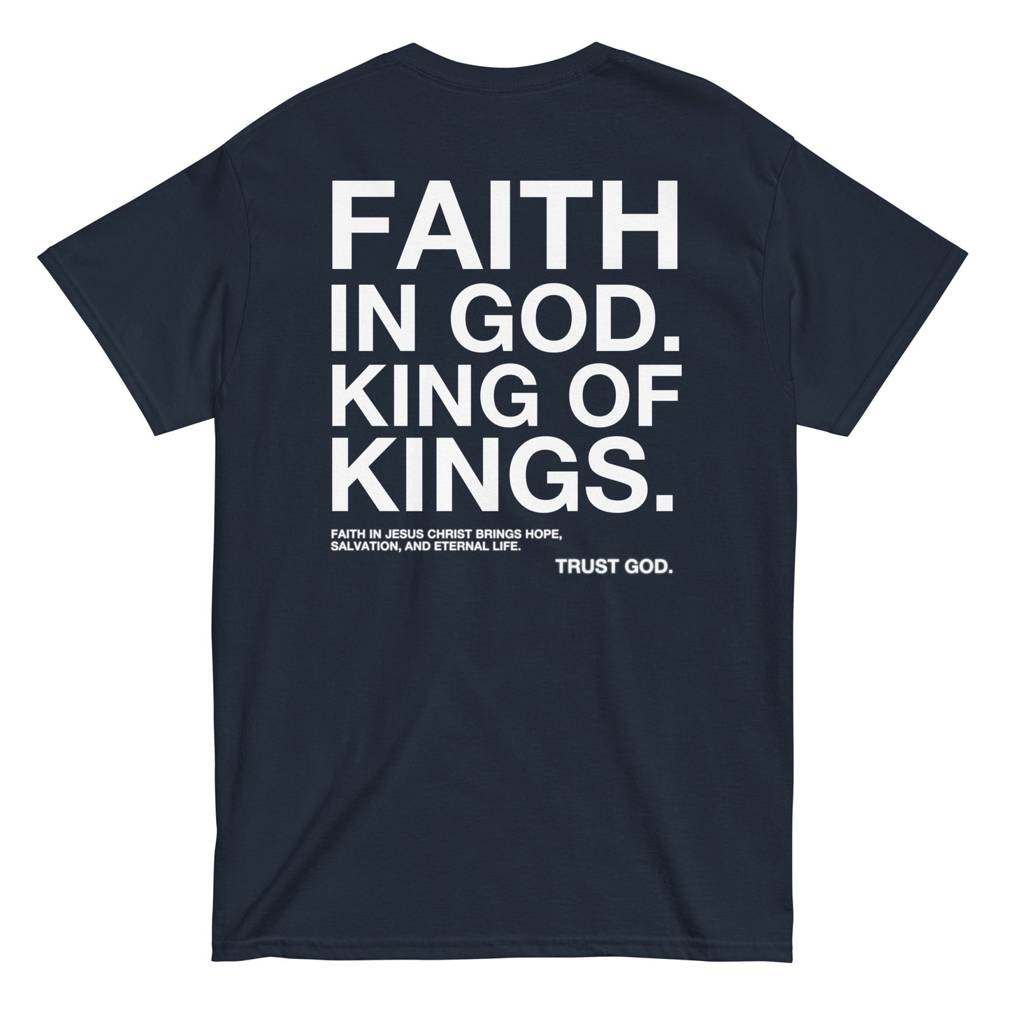 “FAITH IN GOD” DARK FITTED TEE