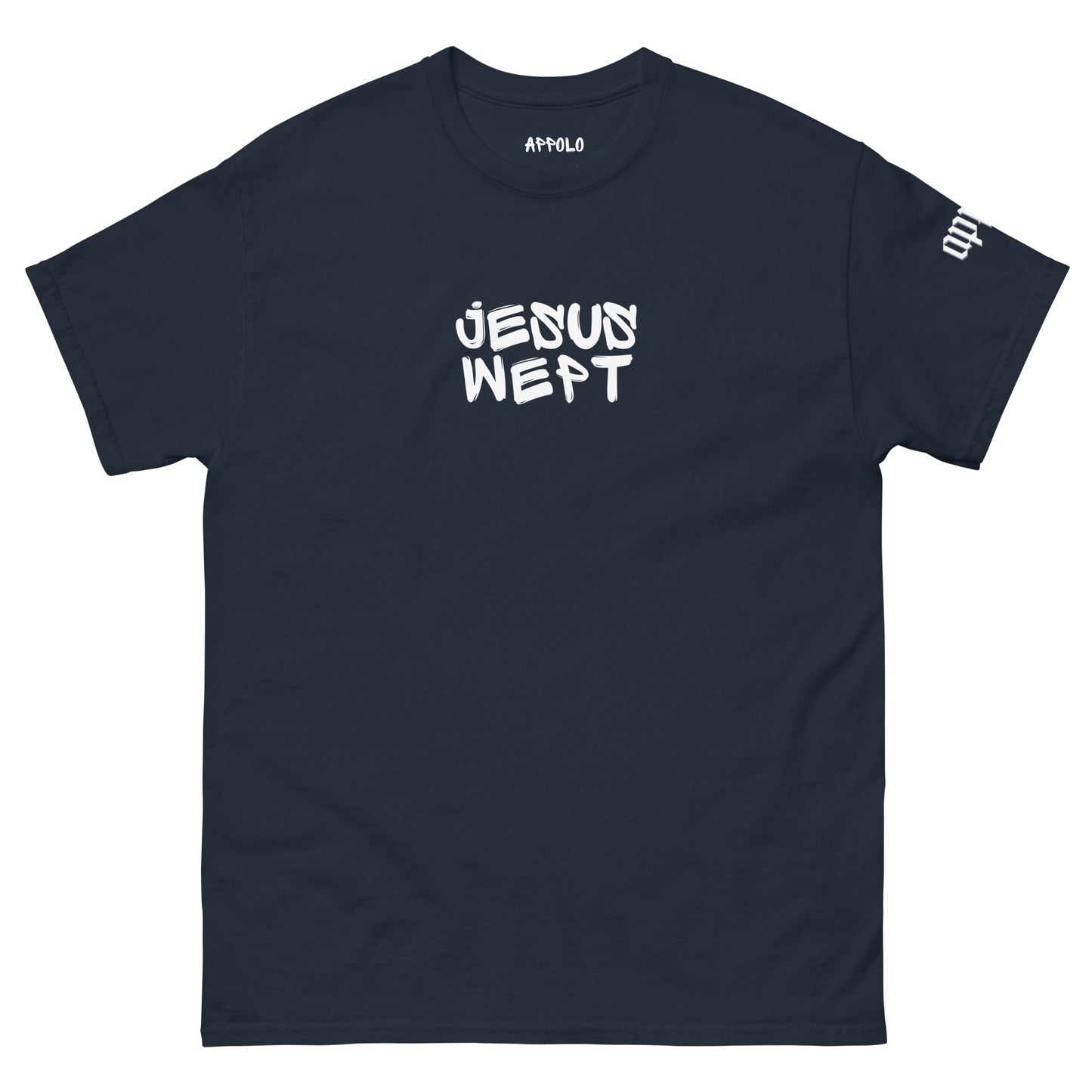 "JESUS WEPT" GRAFFITI DARK FITTED TEE