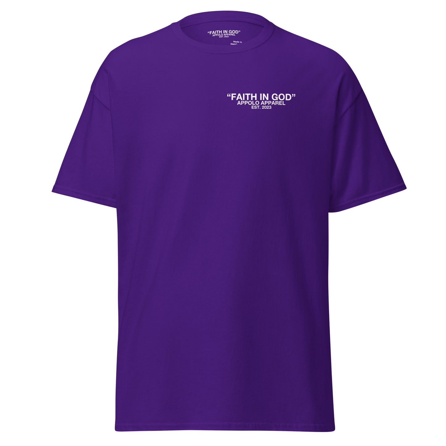 “FAITH IN GOD” DARK FITTED TEE