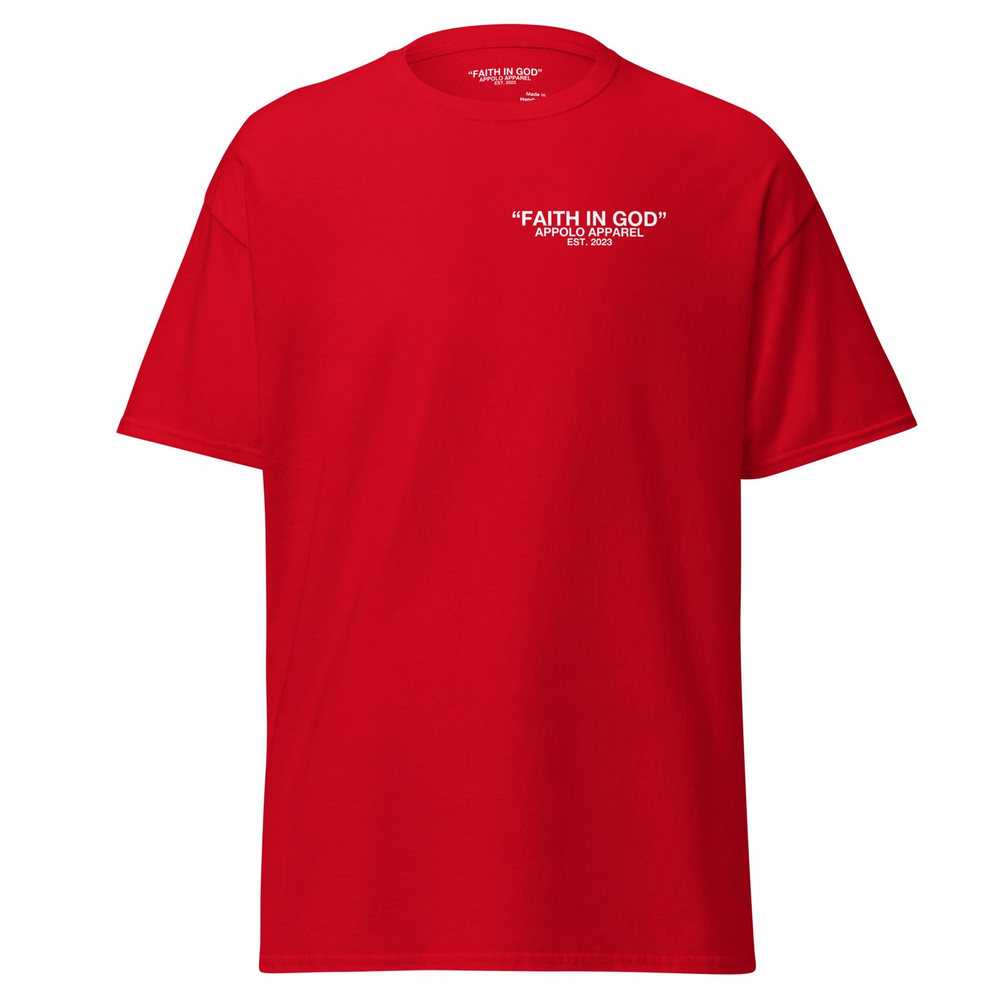 “FAITH IN GOD” DARK FITTED TEE