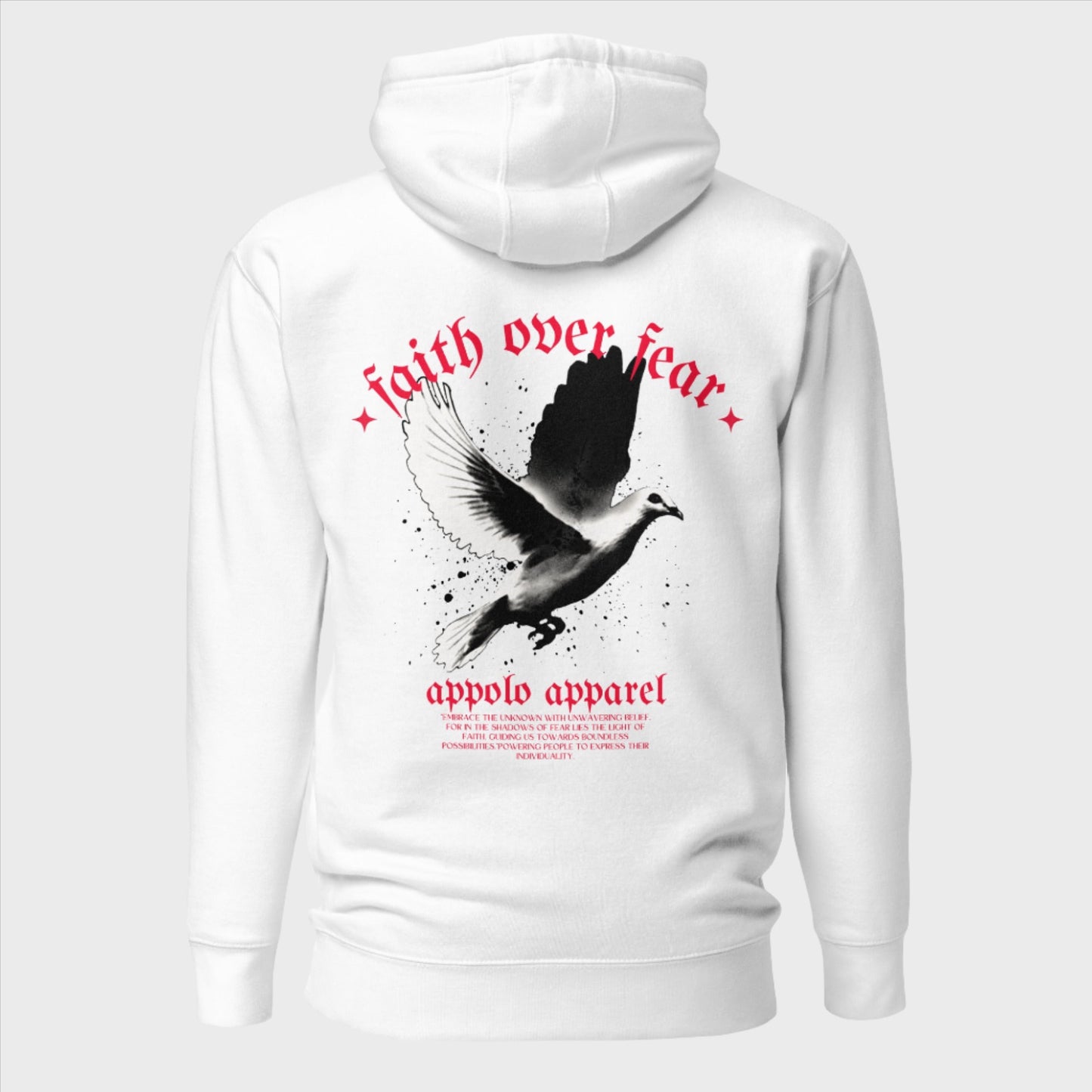 "FAITH OVER FEAR" WHITE HOODIE