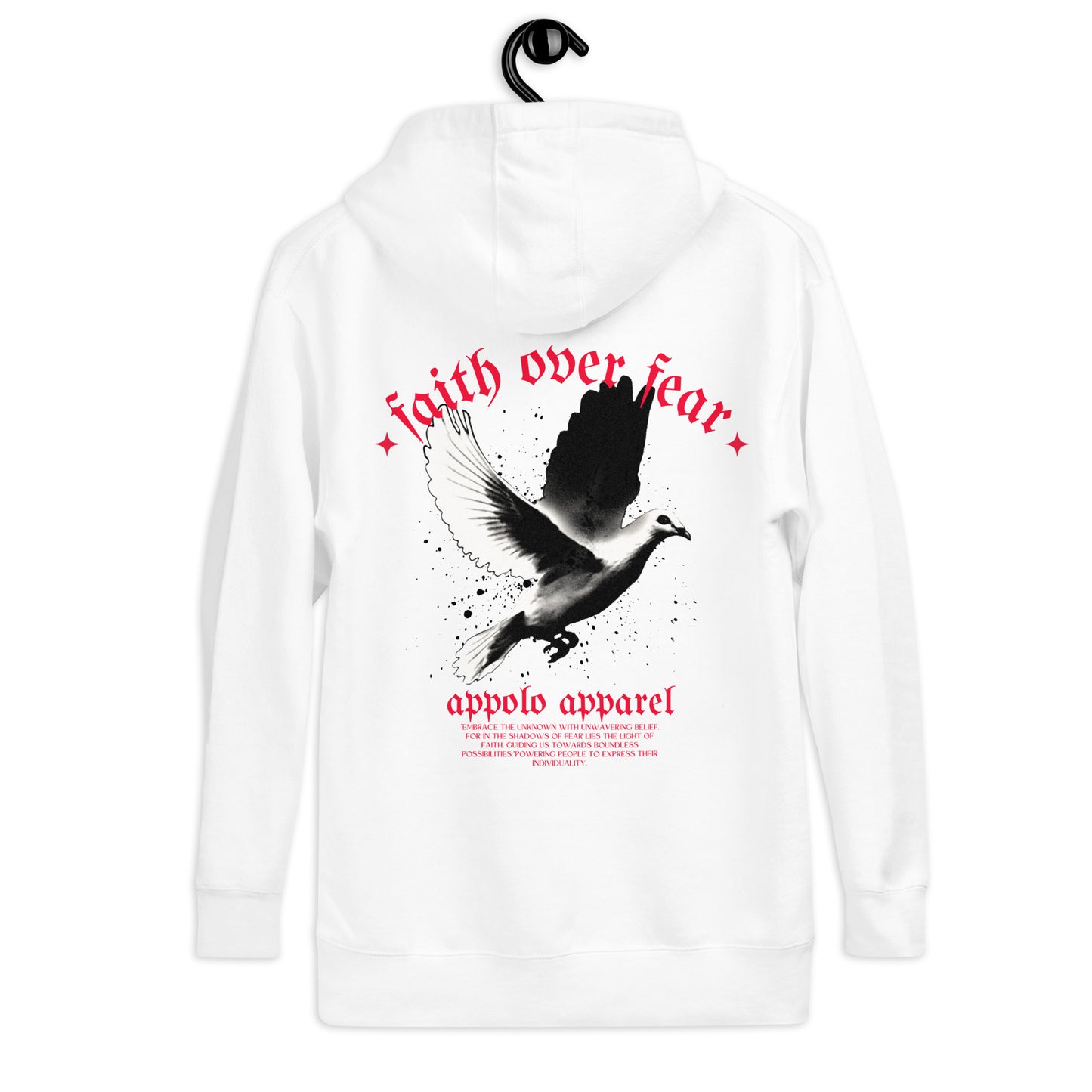 "FAITH OVER FEAR" WHITE HOODIE