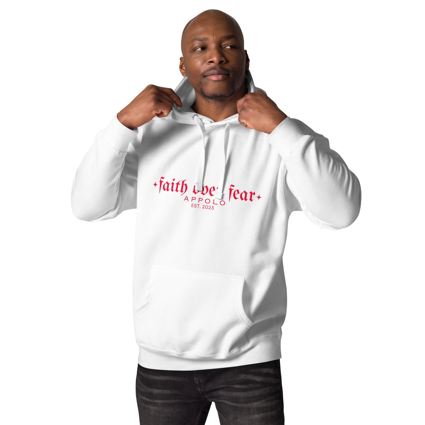 "FAITH OVER FEAR" WHITE HOODIE
