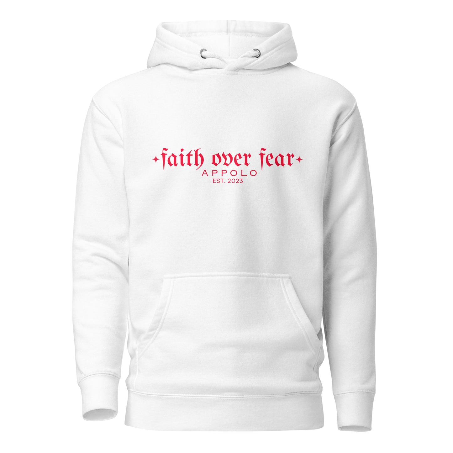 "FAITH OVER FEAR" WHITE HOODIE