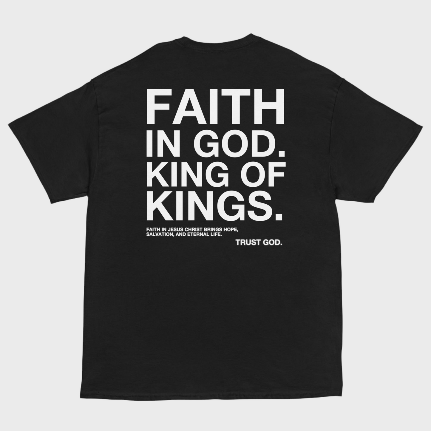 “FAITH IN GOD” DARK FITTED TEE