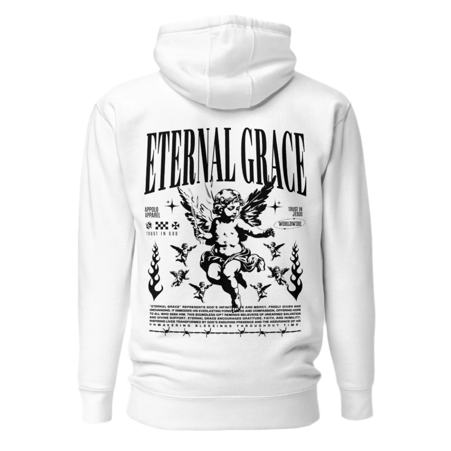 “ETERNAL GRACE” WHITE HOODIE