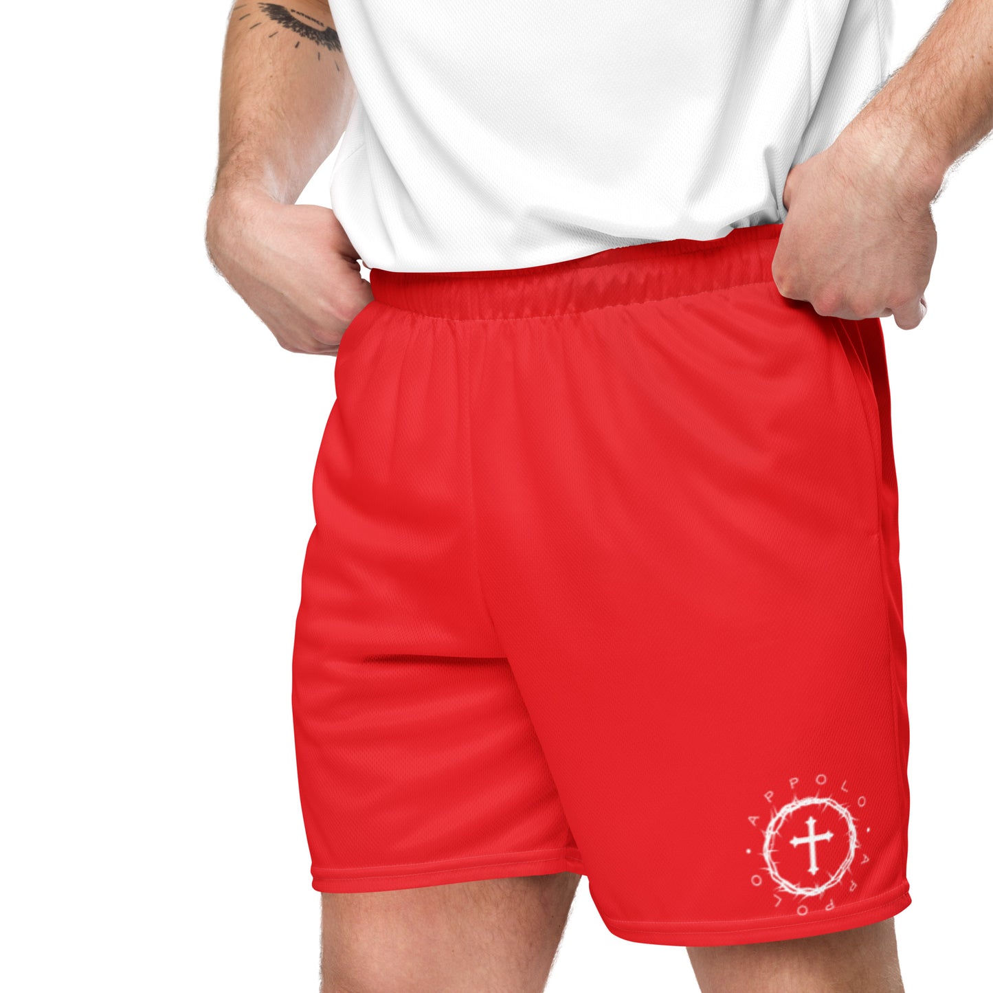 “CROWN OF THORNS” MESH SHORTS