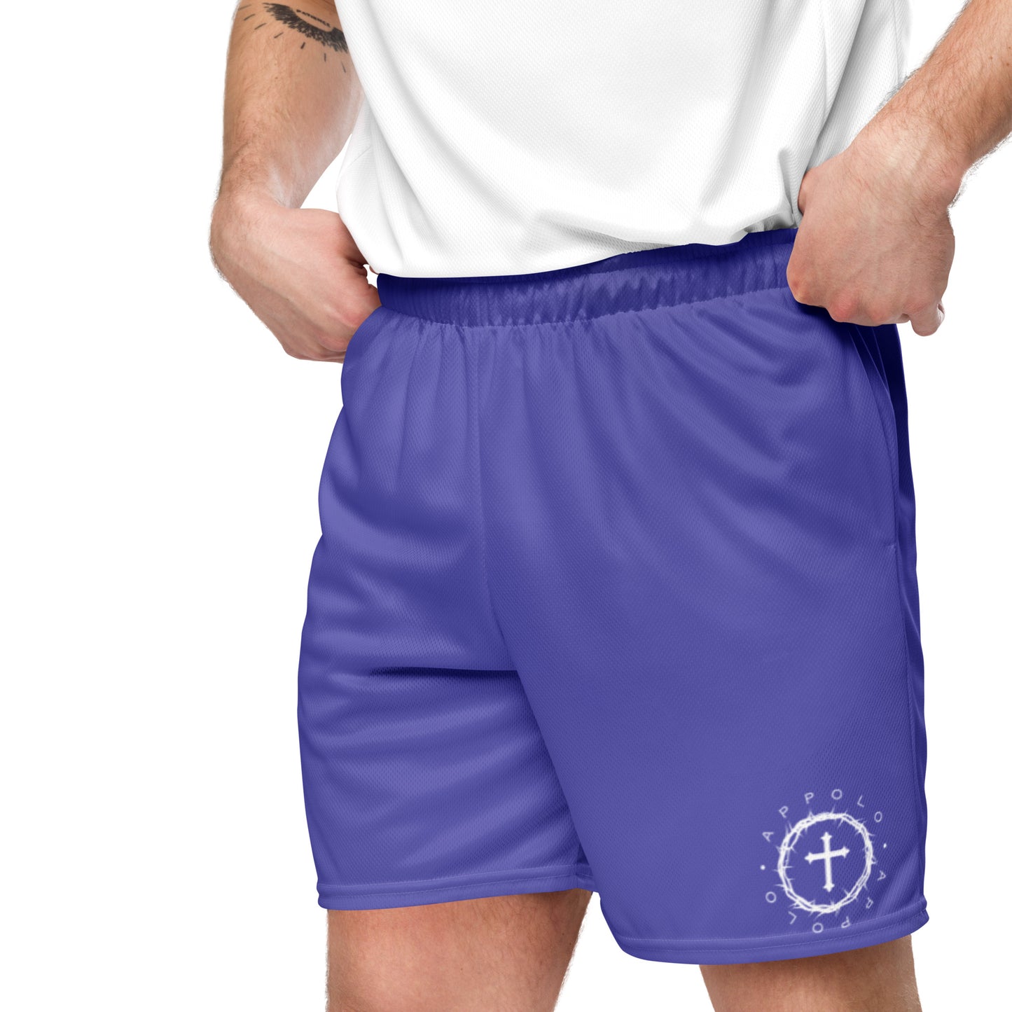 “CROWN OF THORNS” MESH SHORTS