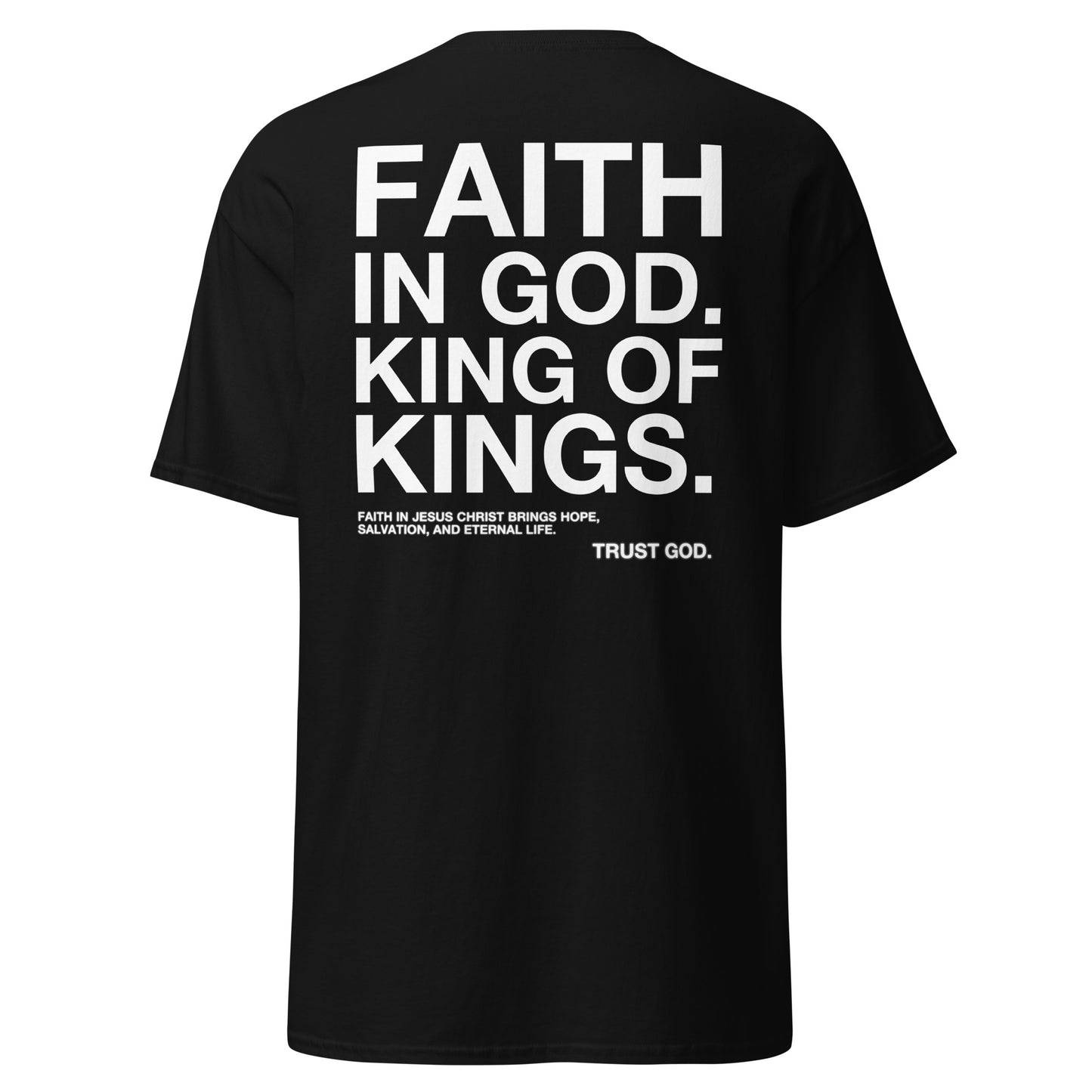 “FAITH IN GOD” DARK FITTED TEE
