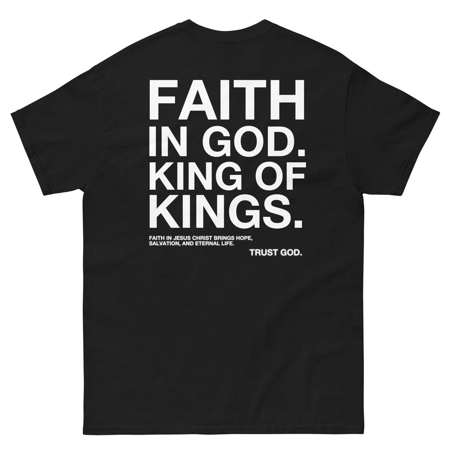 “FAITH IN GOD” DARK FITTED TEE