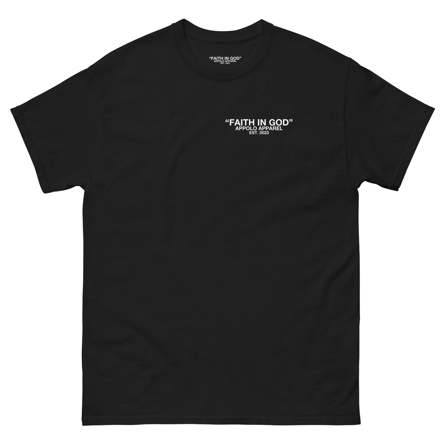 “FAITH IN GOD” DARK FITTED TEE