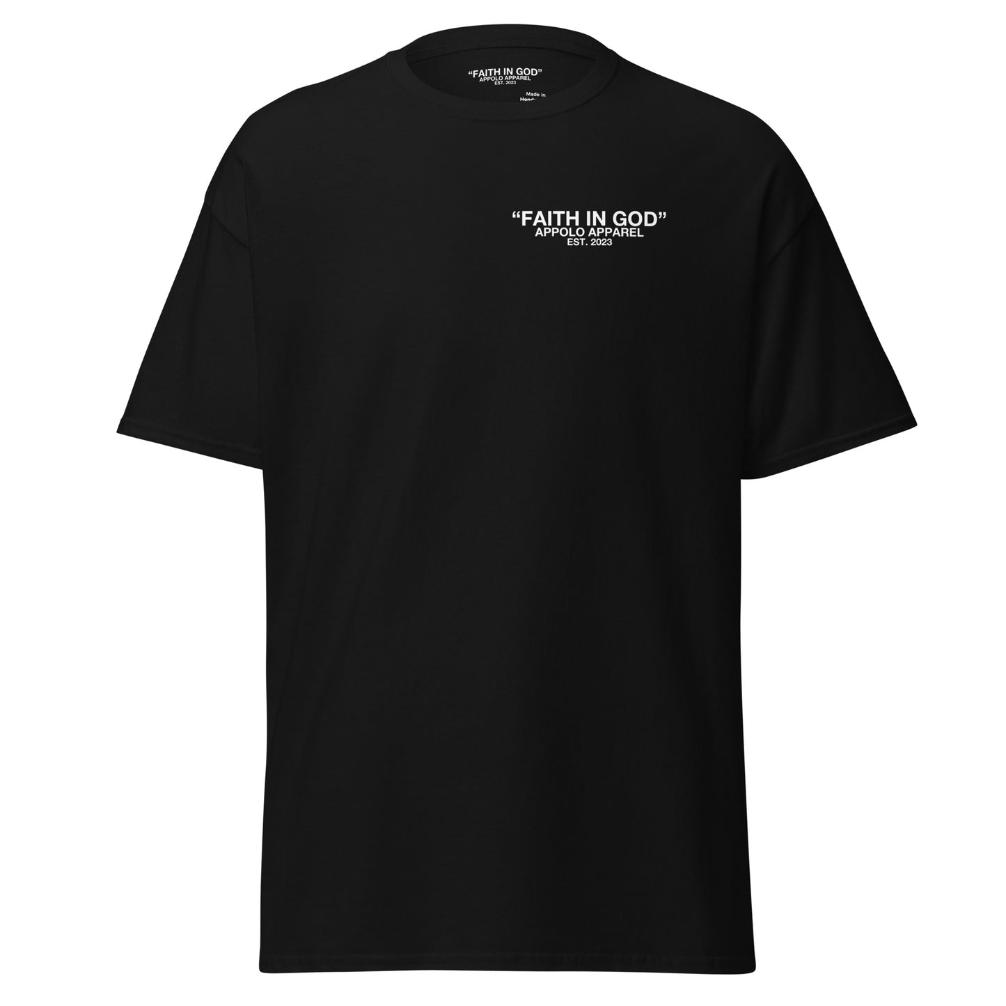 “FAITH IN GOD” DARK FITTED TEE