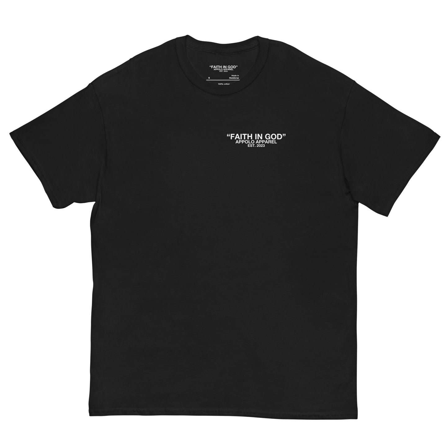 “FAITH IN GOD” DARK FITTED TEE