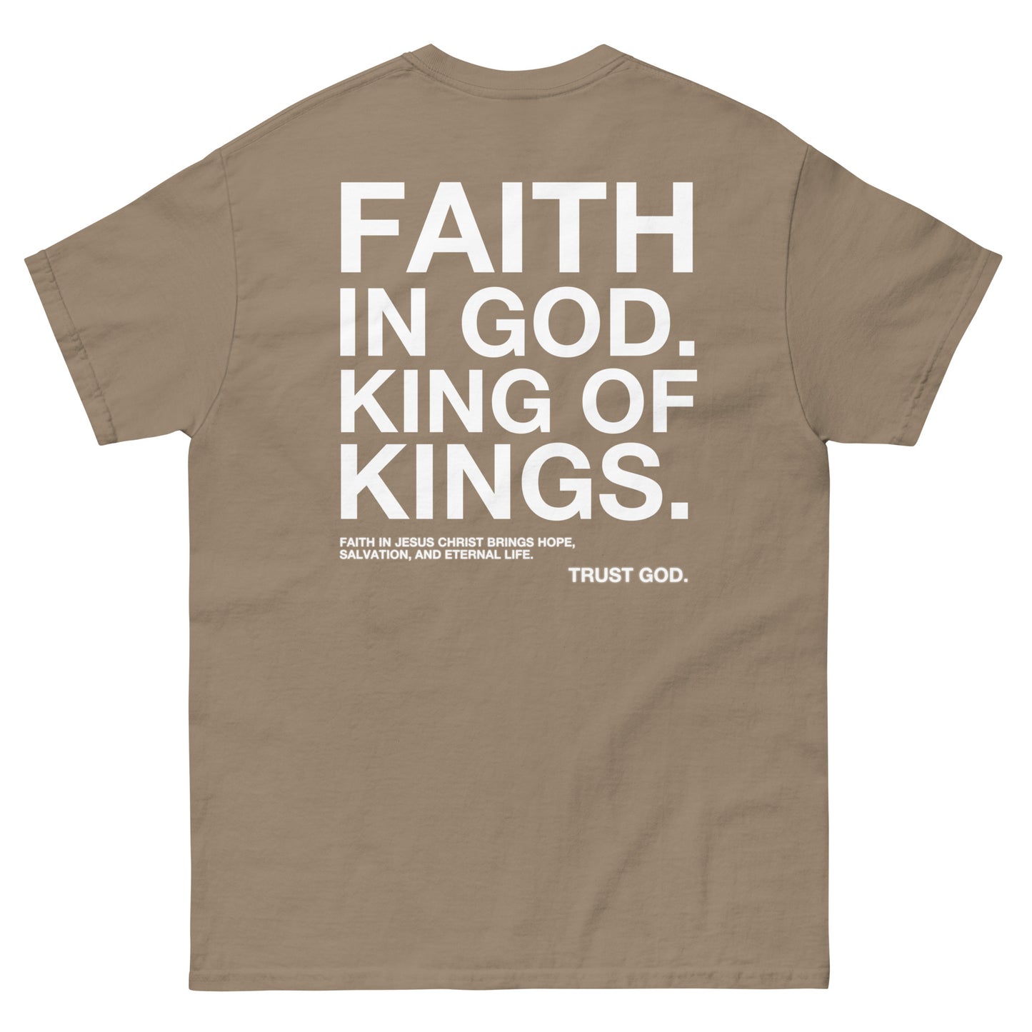 “FAITH IN GOD” DARK FITTED TEE
