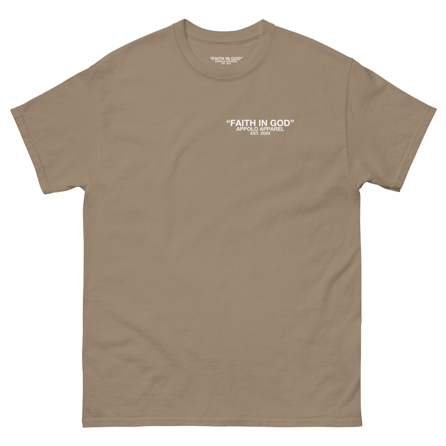 “FAITH IN GOD” DARK FITTED TEE
