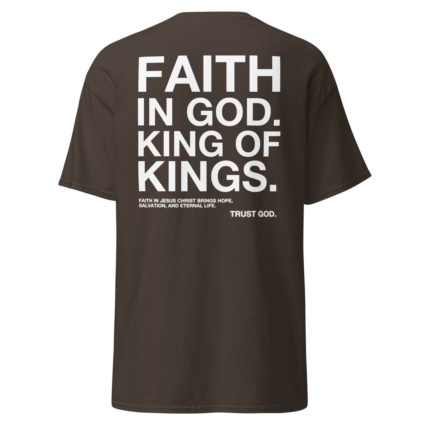 “FAITH IN GOD” DARK FITTED TEE