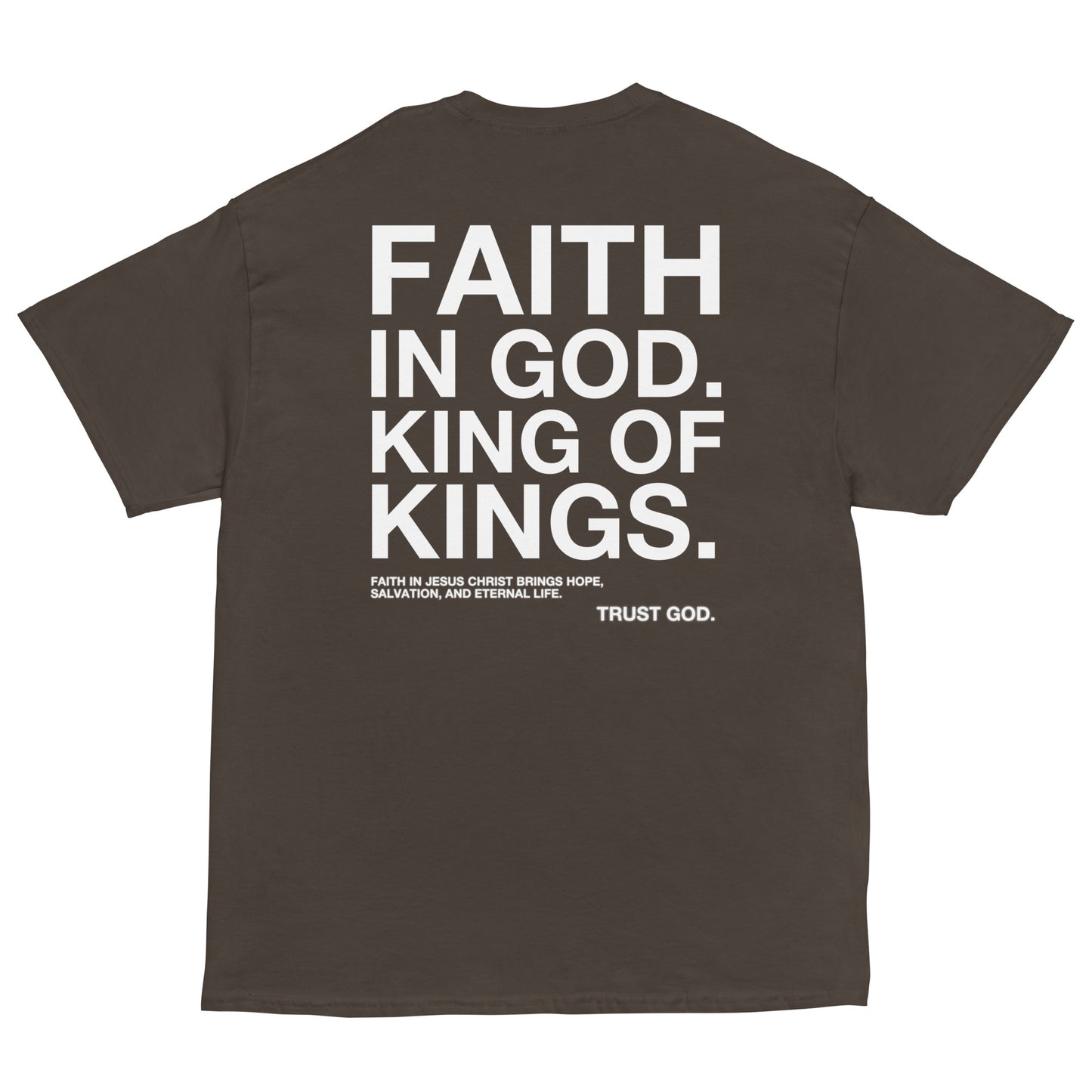 “FAITH IN GOD” DARK FITTED TEE