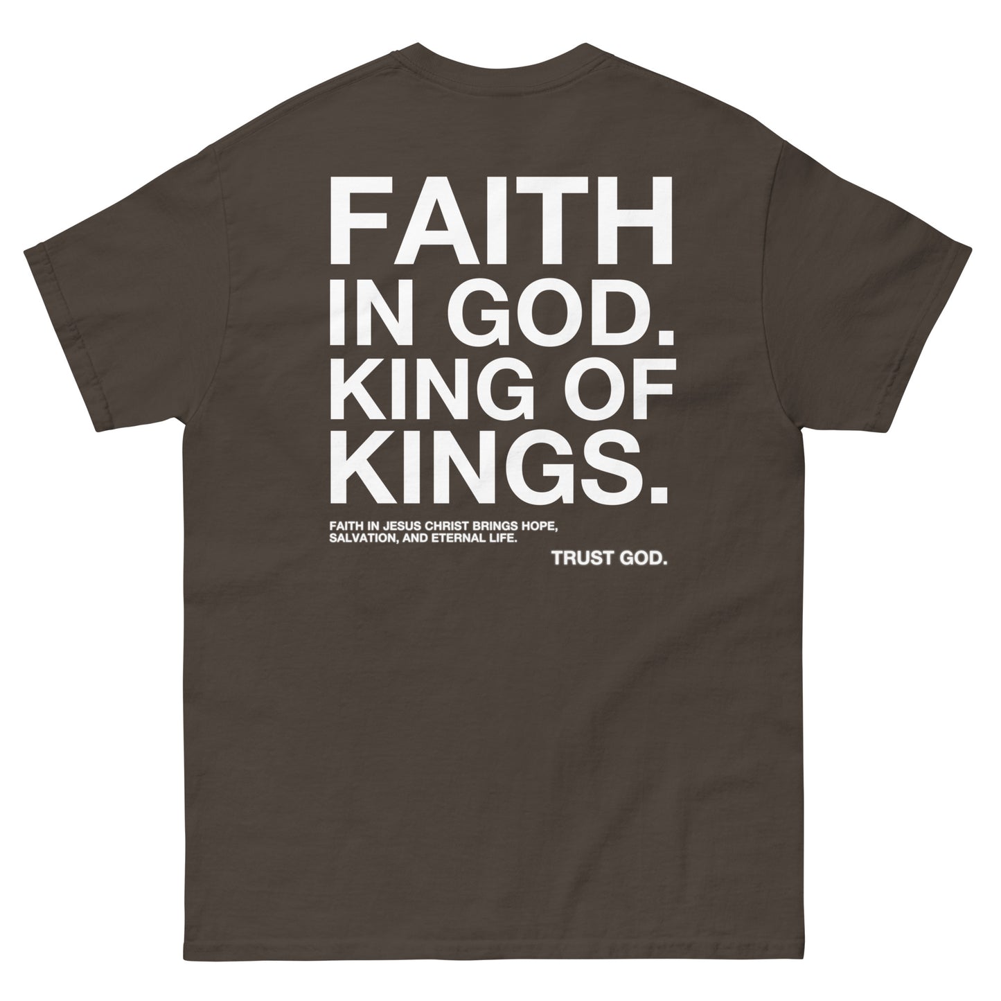 “FAITH IN GOD” DARK FITTED TEE