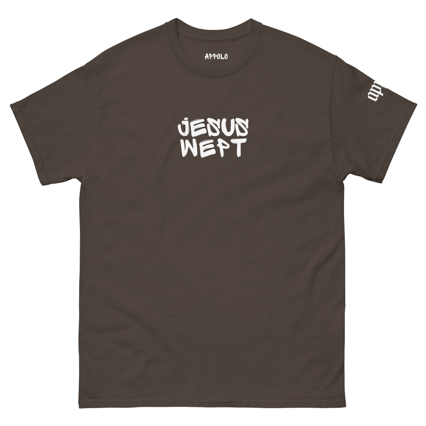 "JESUS WEPT" GRAFFITI DARK FITTED TEE