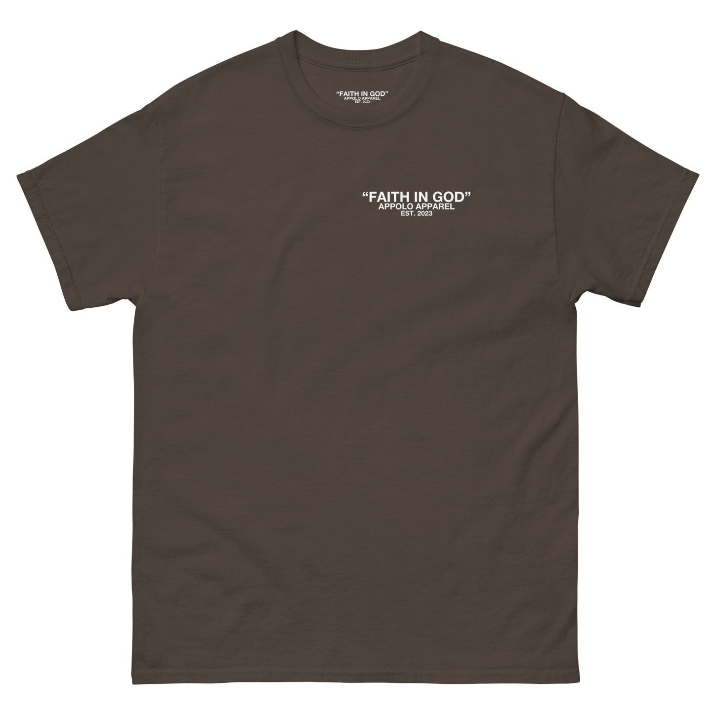“FAITH IN GOD” DARK FITTED TEE