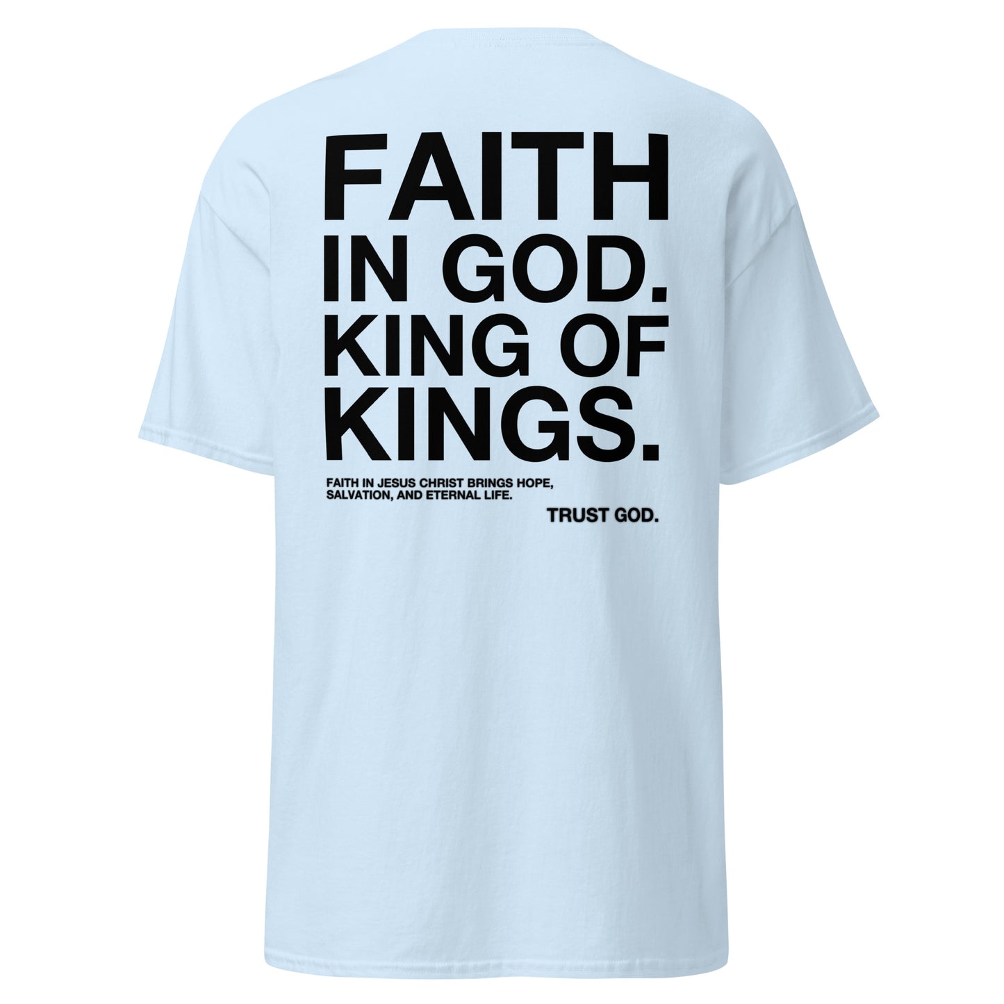 “FAITH IN GOD” WHITE FITTED TEE