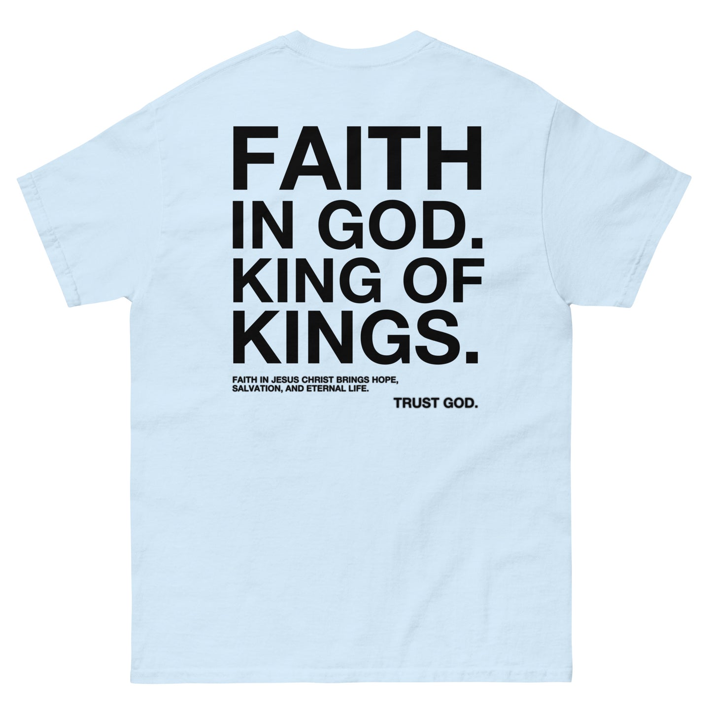 “FAITH IN GOD” WHITE FITTED TEE