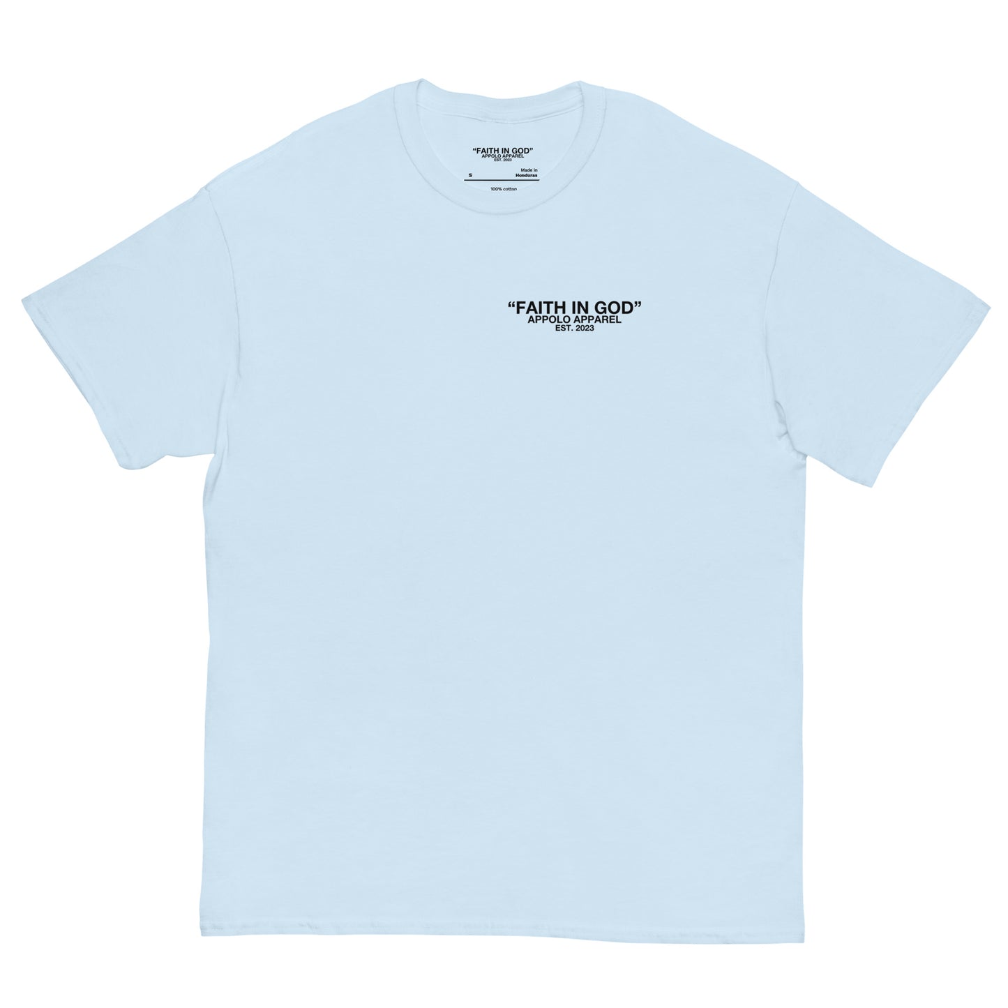 “FAITH IN GOD” WHITE FITTED TEE