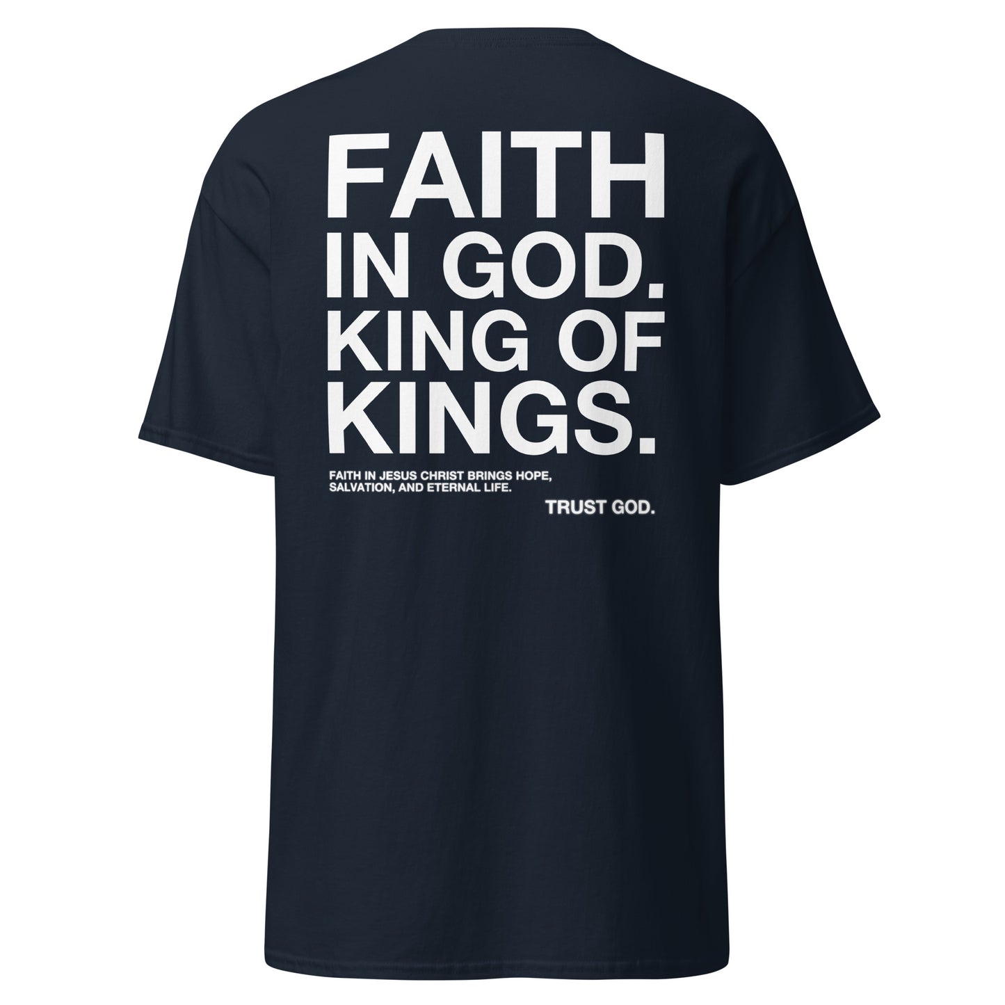 “FAITH IN GOD” DARK FITTED TEE