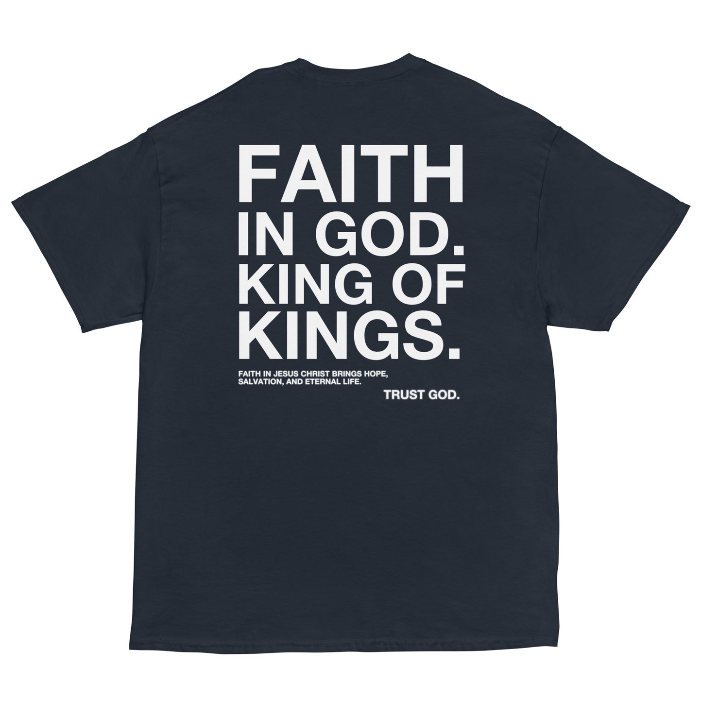 “FAITH IN GOD” DARK FITTED TEE