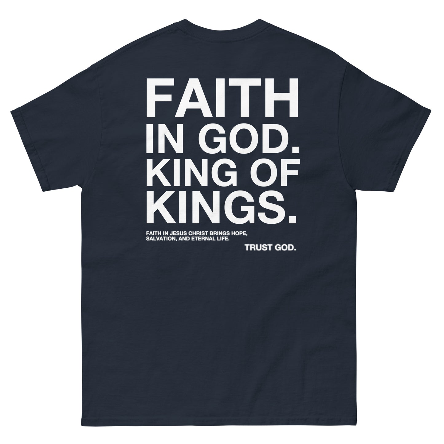 “FAITH IN GOD” DARK FITTED TEE
