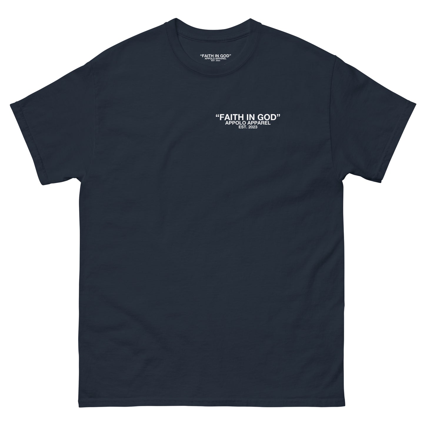 “FAITH IN GOD” DARK FITTED TEE