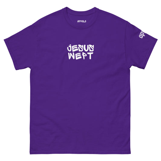 "JESUS WEPT" GRAFFITI DARK FITTED TEE
