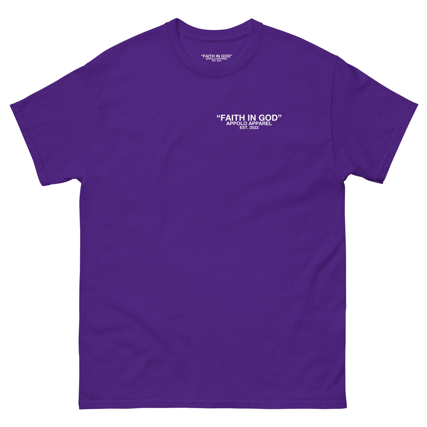 “FAITH IN GOD” DARK FITTED TEE