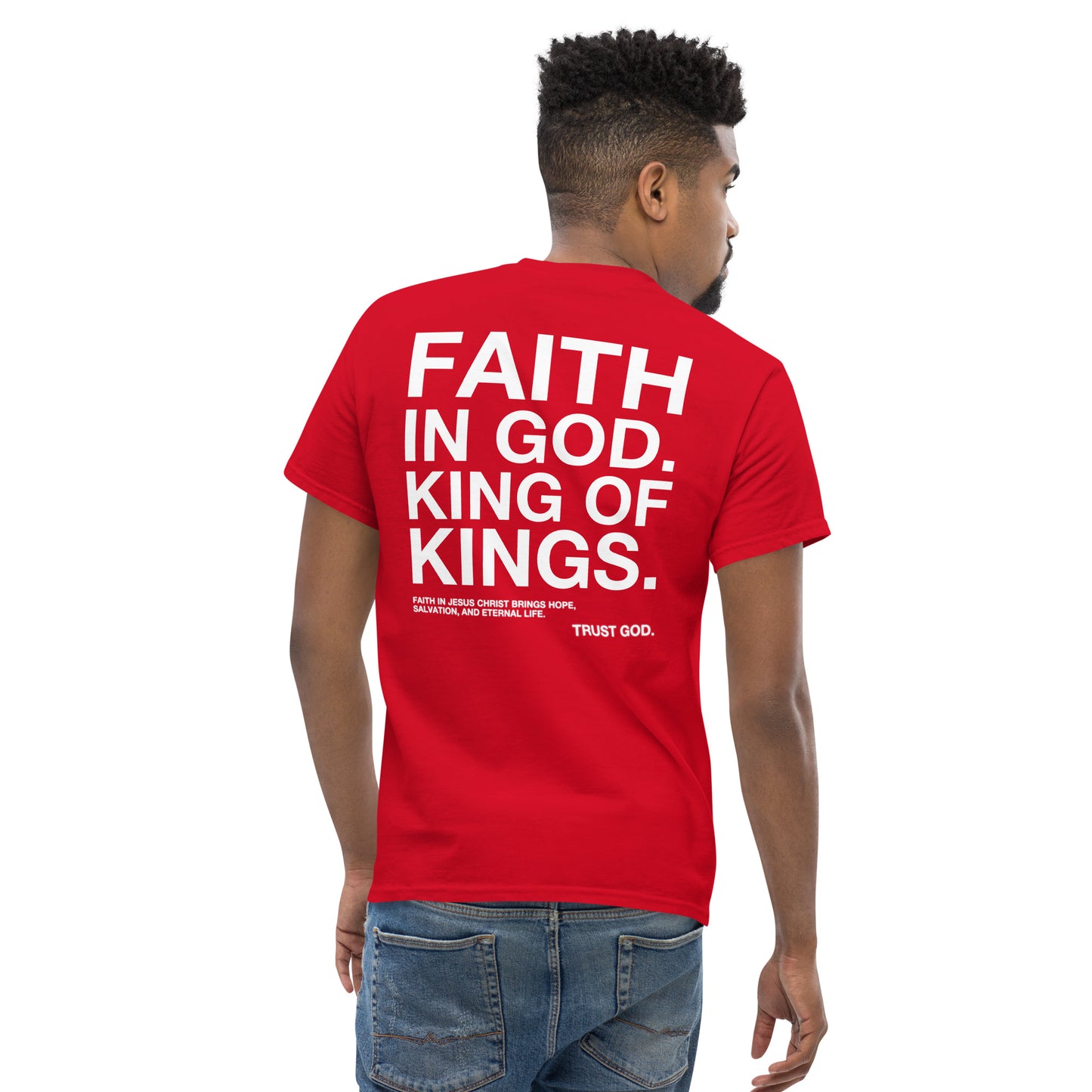 “FAITH IN GOD” DARK FITTED TEE