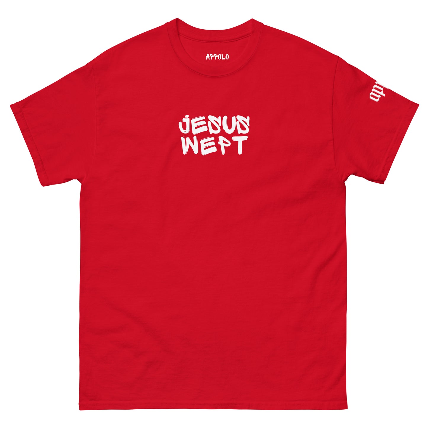 "JESUS WEPT" GRAFFITI DARK FITTED TEE