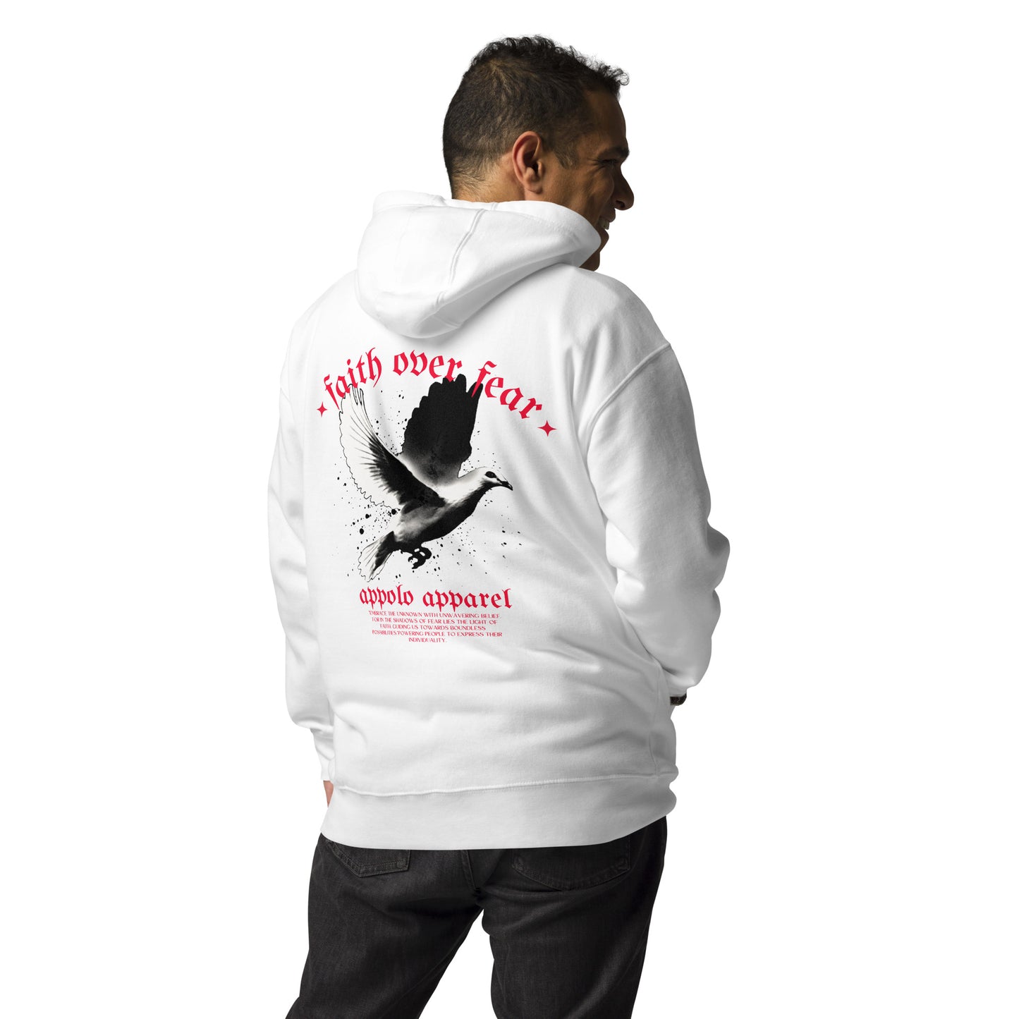 "FAITH OVER FEAR" WHITE HOODIE