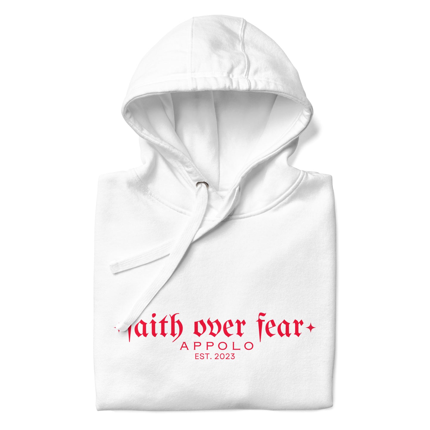"FAITH OVER FEAR" WHITE HOODIE