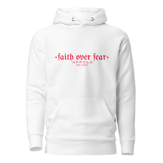 "FAITH OVER FEAR" WHITE HOODIE